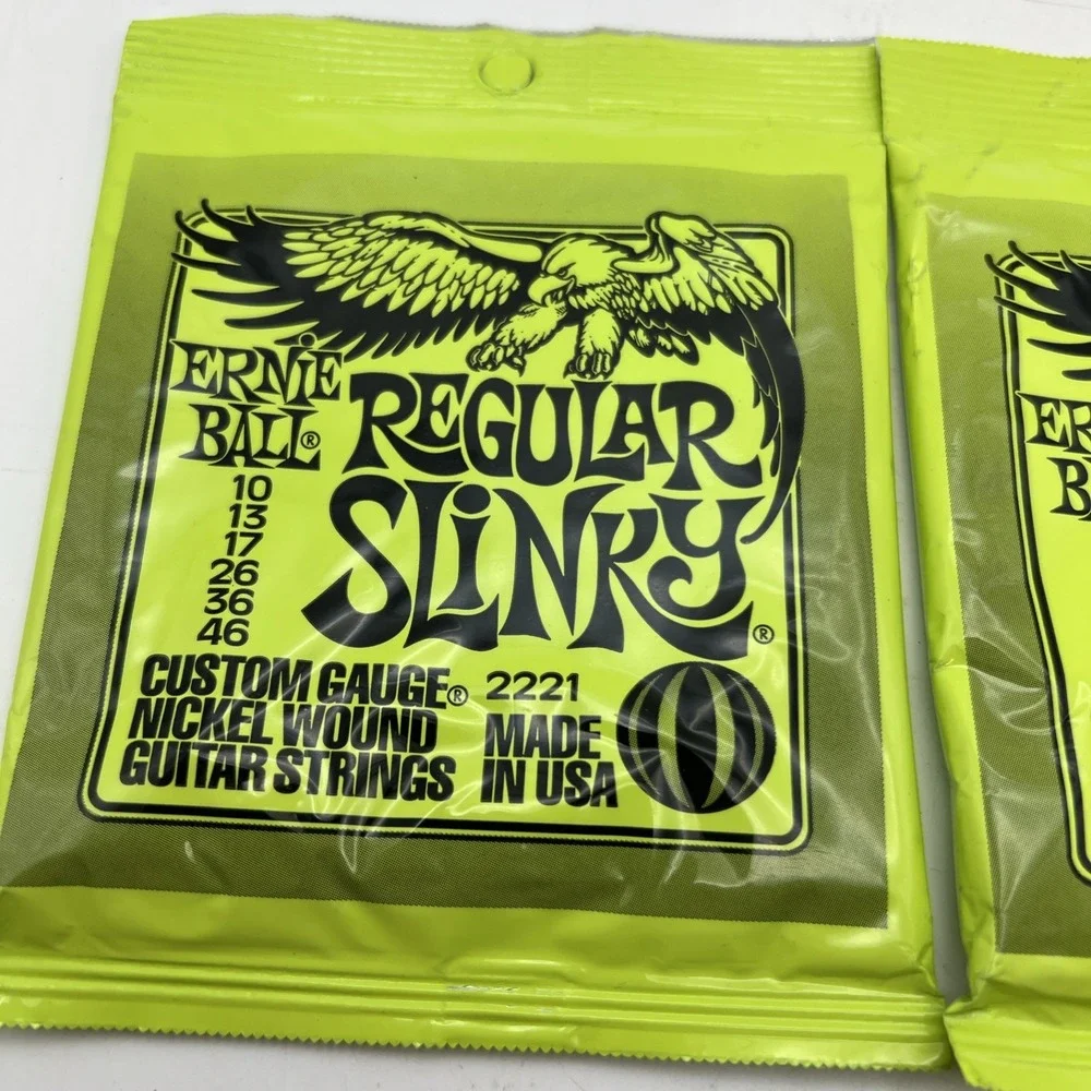 Two Packs Ernie Ball 2221 electric guitar strings, Regular Slinky .010-.046
